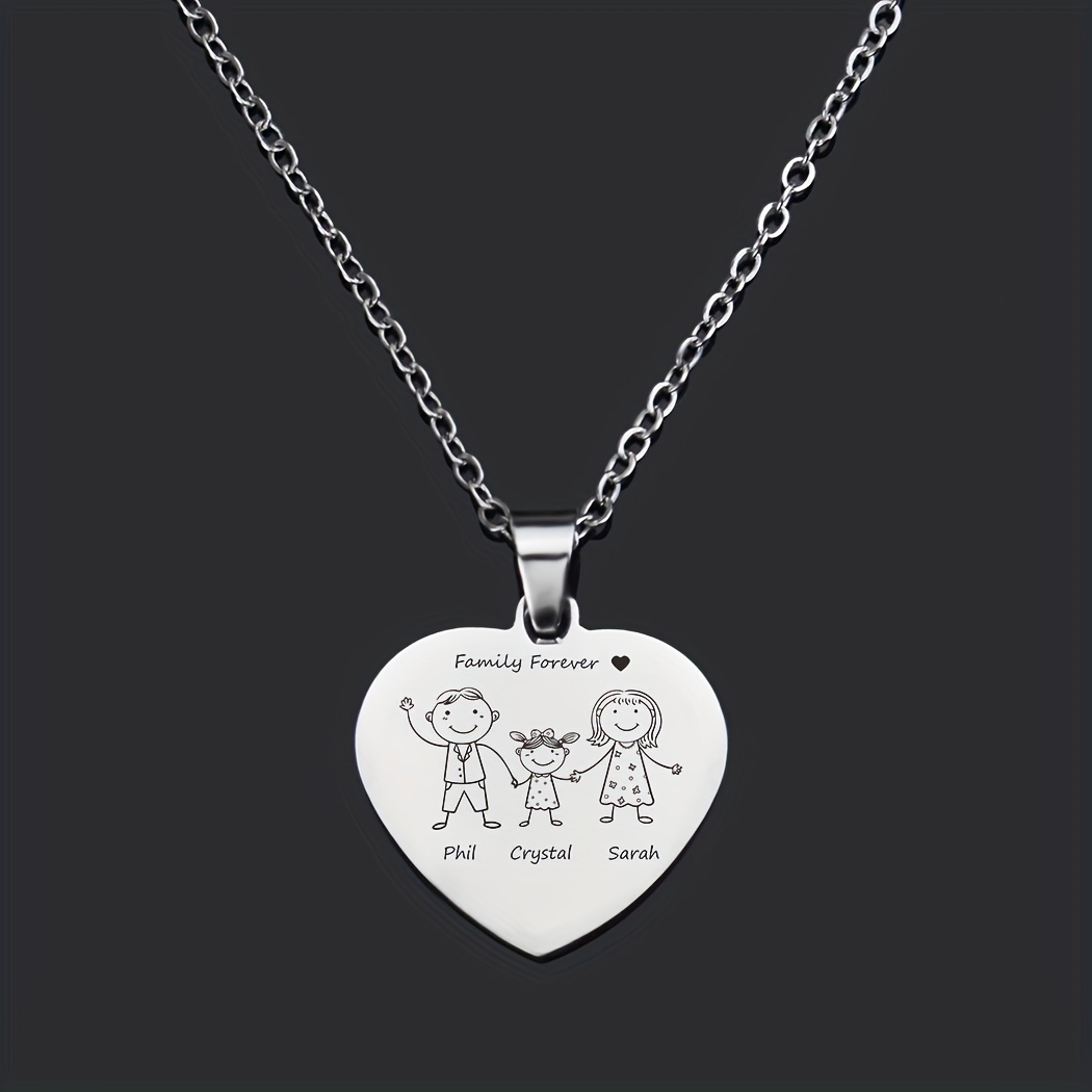 Custom Family Name Pendant Necklace — Personalized Gift